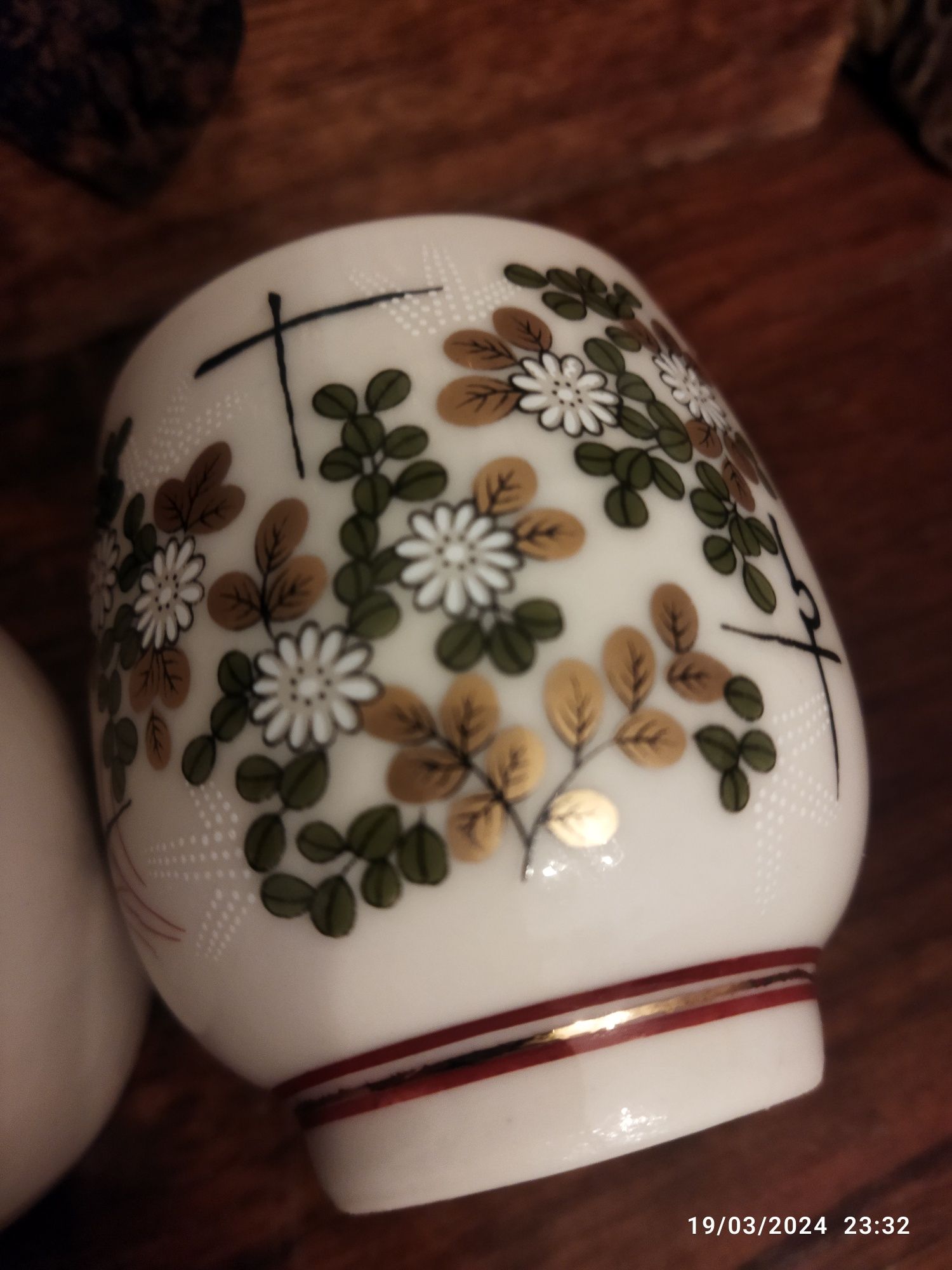 Copos de chá em porcelana, antigos, chineses