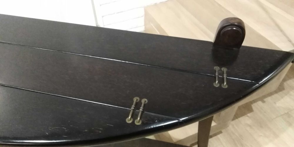 Konsola drewniana Vinotti półokrągła