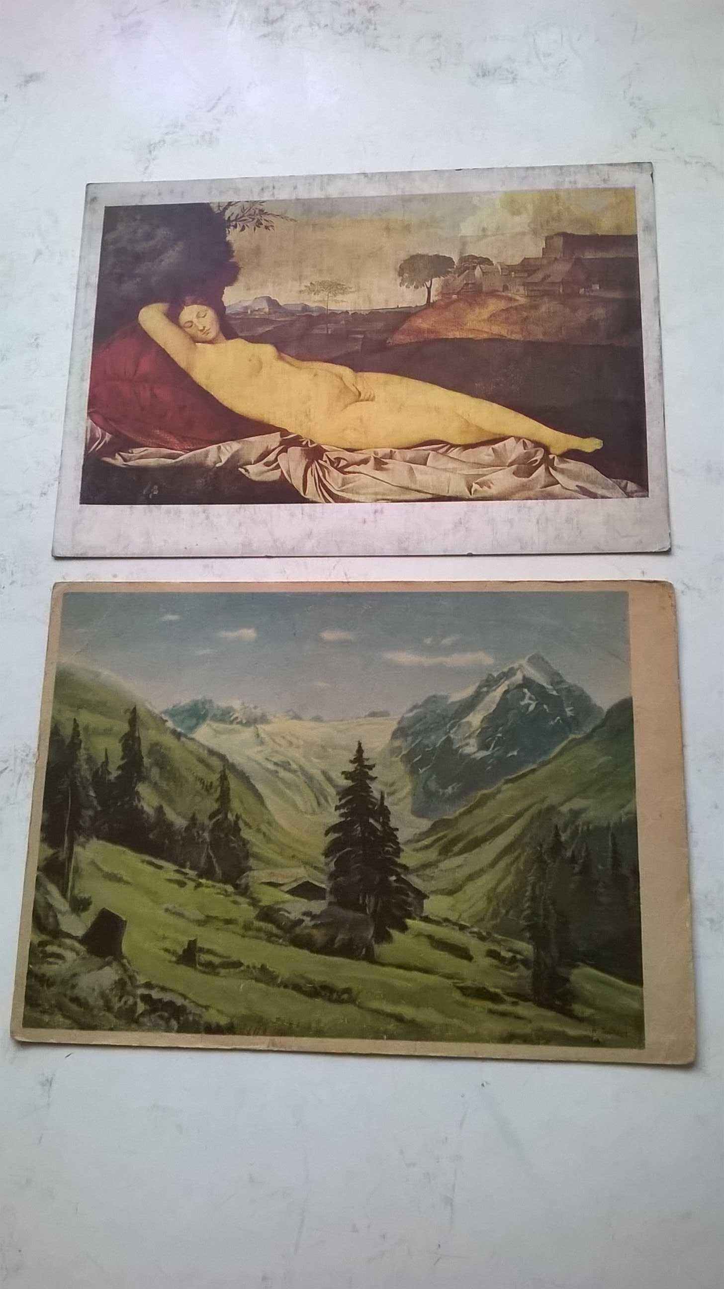 pocztówki (widokówki) - malarstwo, obrazy - tematyka różna - 15 szt