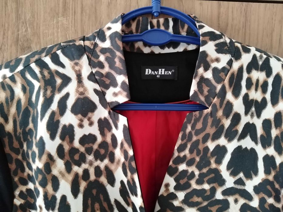 Nowa Dan Hen polska marynarka żakiet panterka cętki pantera 38 40 M L