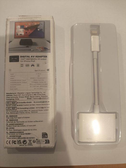 Adapter lightning - HDMI z portem ładowania