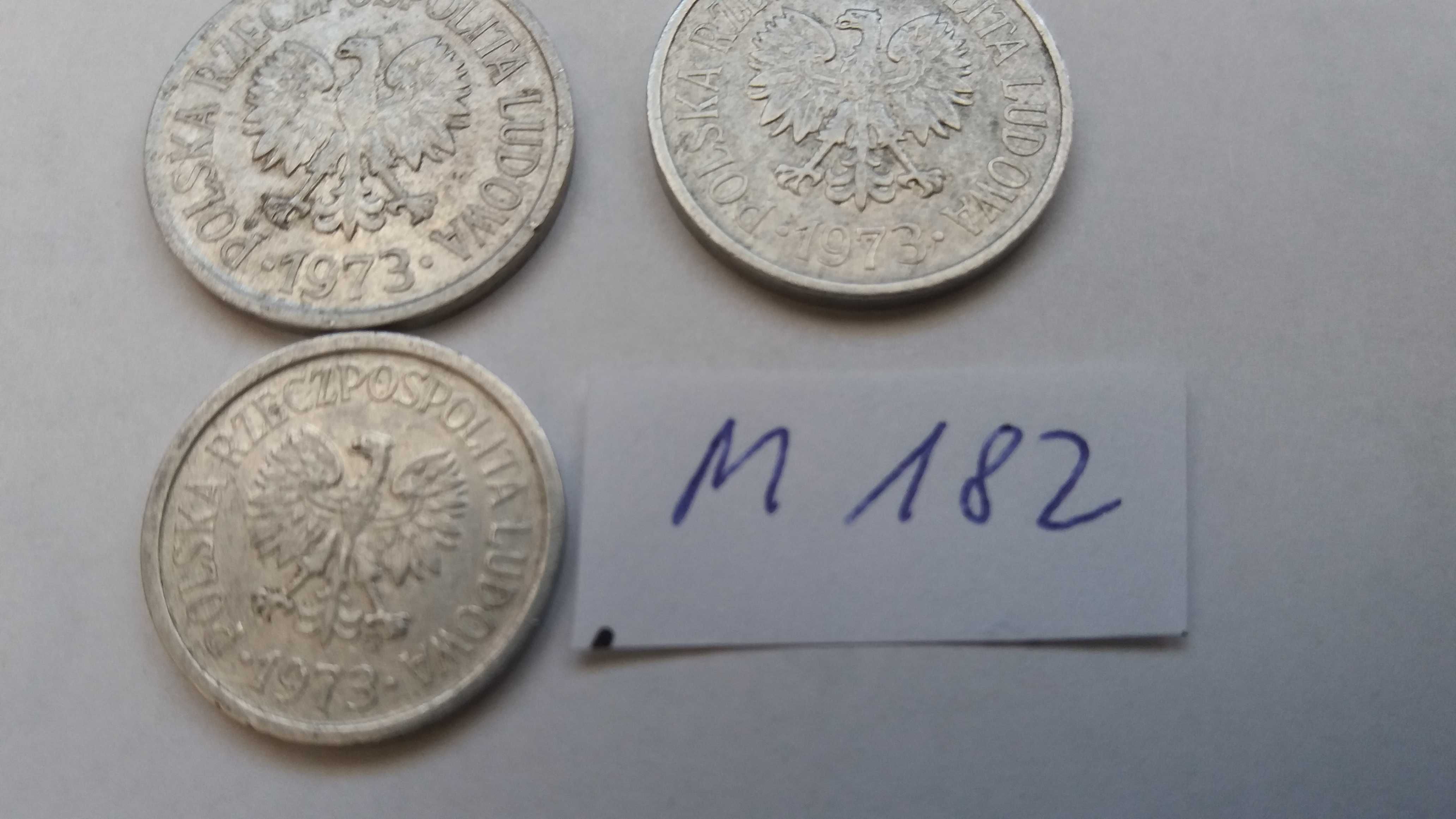 D M182,zestaw monet 10 groszy, 20 gr 2 szt , 50, 1 złoty 1973 starocie