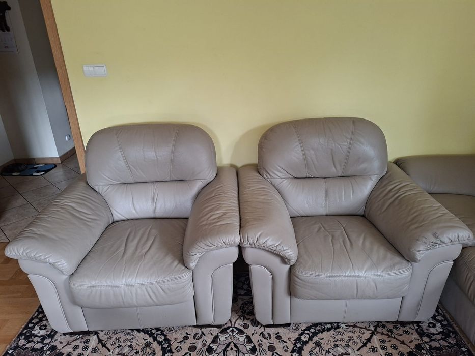 Fotele skórzane 2 sztuki