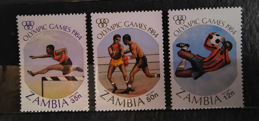 Zestaw znaczków - sport Olimpiada 1984 - Zambia