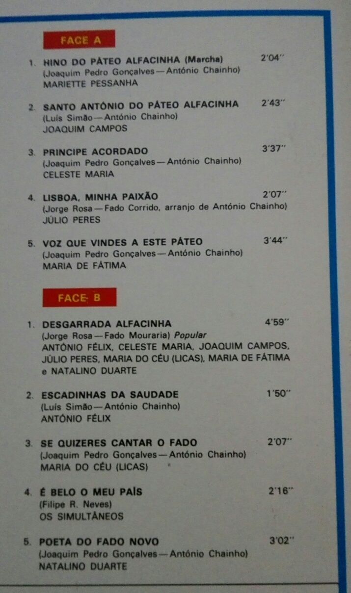 LP Vinil - Alfacinha - Vários Artistas