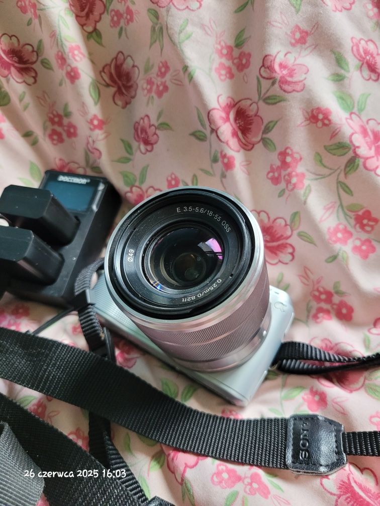 Sony nex c3 bezlusterkowiec apart cyfrowy ładowarka torba