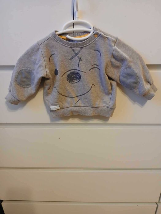 80 cm Disney baby szara bluza z kubusiem puchatkiem kubuś puchatek
