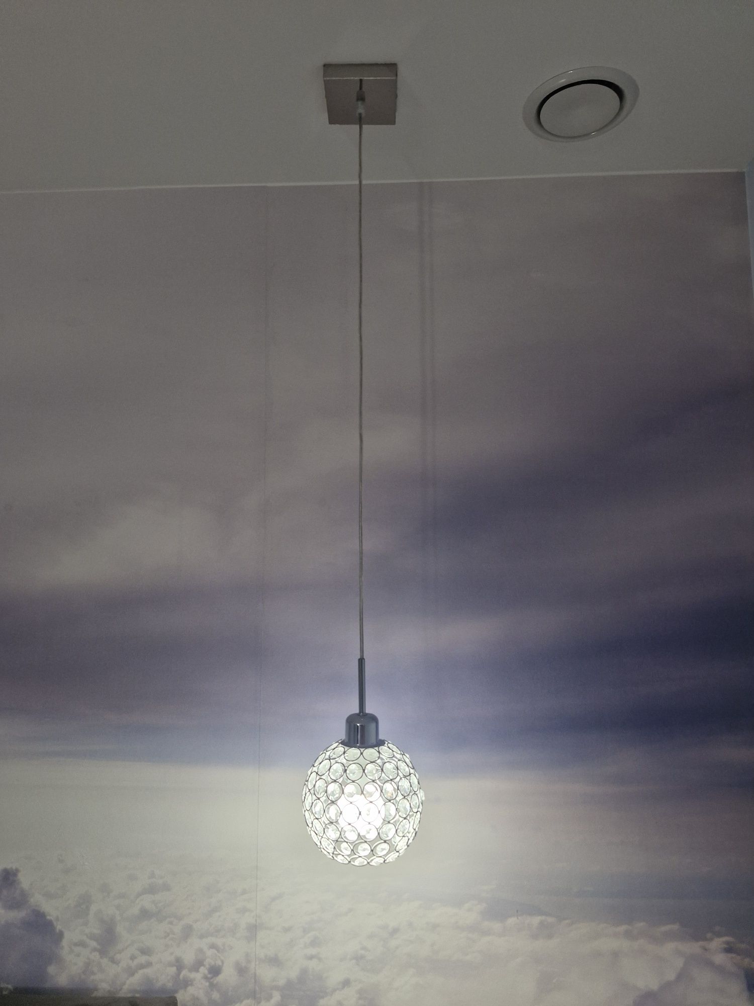 Lampy z kryształami 3 szt idealne do sypialni