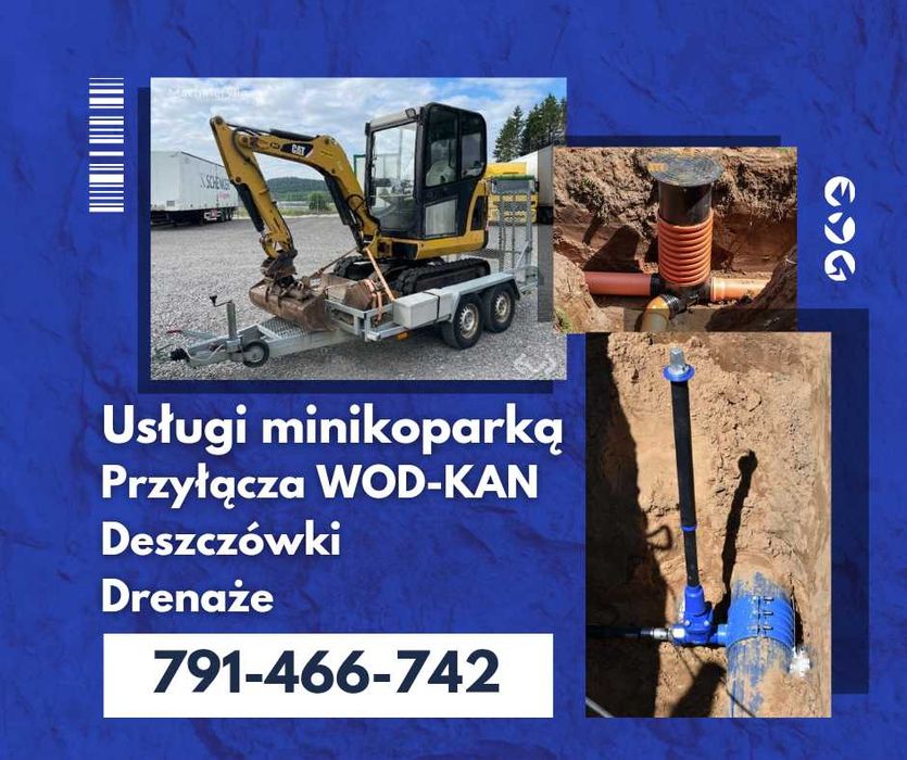 Przyłącza wodno-kanalizacyjne i usługi minikoparką – Darmowa wycena!