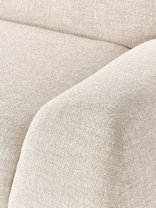 Nowoczesna sofa modułowa 3-os. Wolke Bouclé jasny beż 256x118x65cm