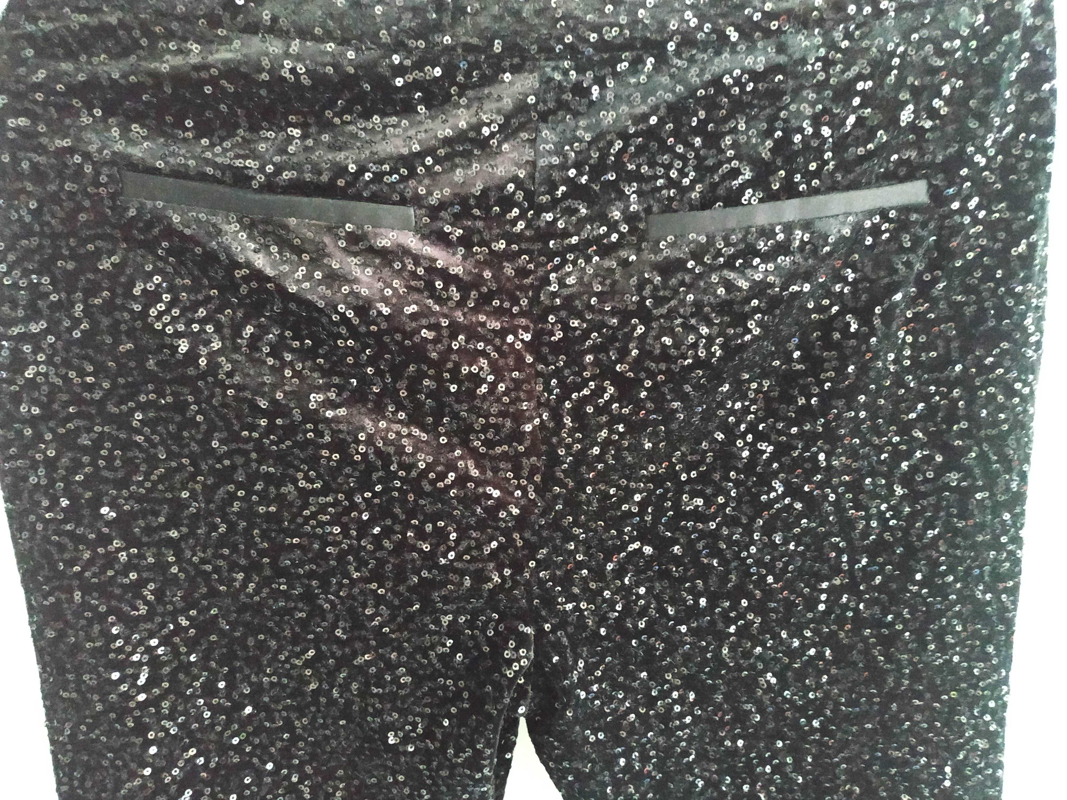 Spodnie Zara 36 S haremki cekiny karnawał czarne