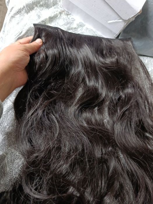 Заколка з волоссям , накладне волосся,