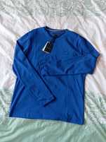 Longsleeve męski Tommy Hilfiger regular, kolor niebieski rozmiar XL