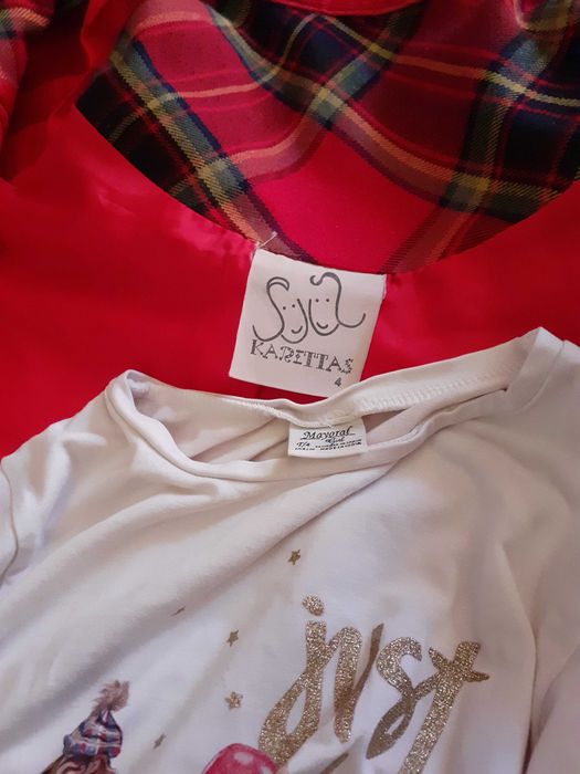 Casaco saia e camisola conjunto 4 anos