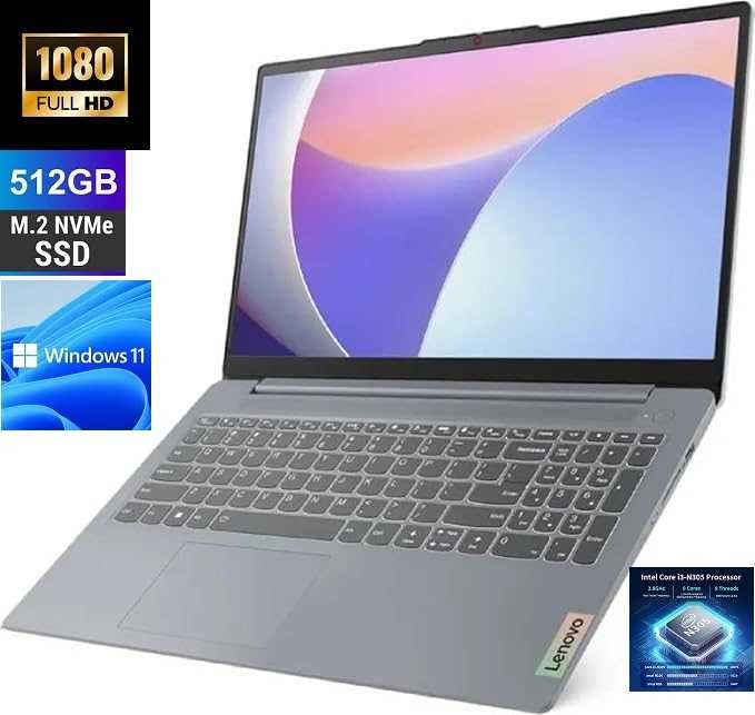 Nowy Lenovo 15,6FHD i3-N305 8X3,8GHz , 8GB DDR5 512SSD Win 11
