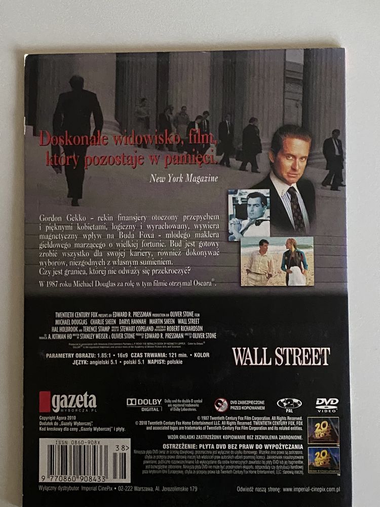 Wall Street DVD + dodatek