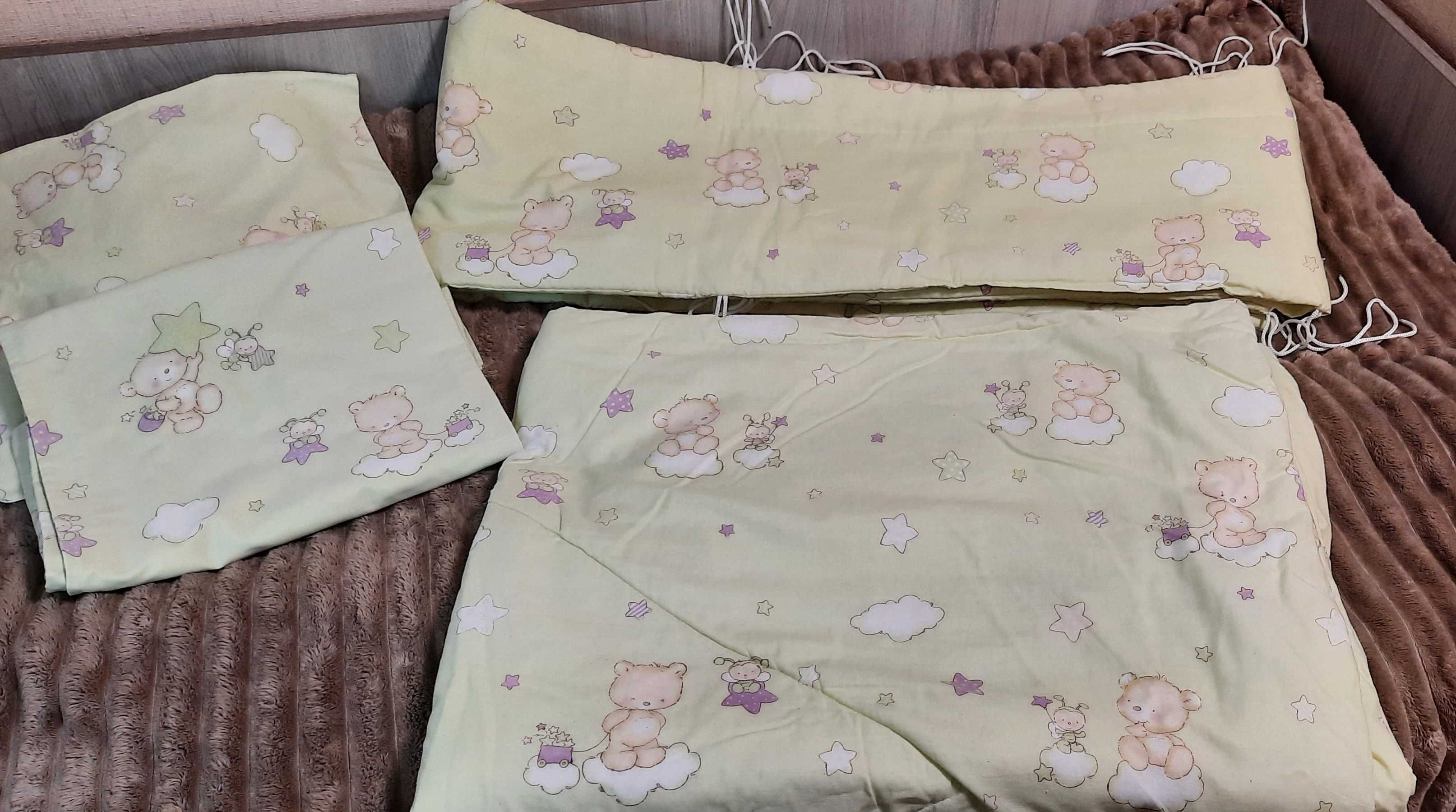 Детское одеяло+подушка+защита+постель