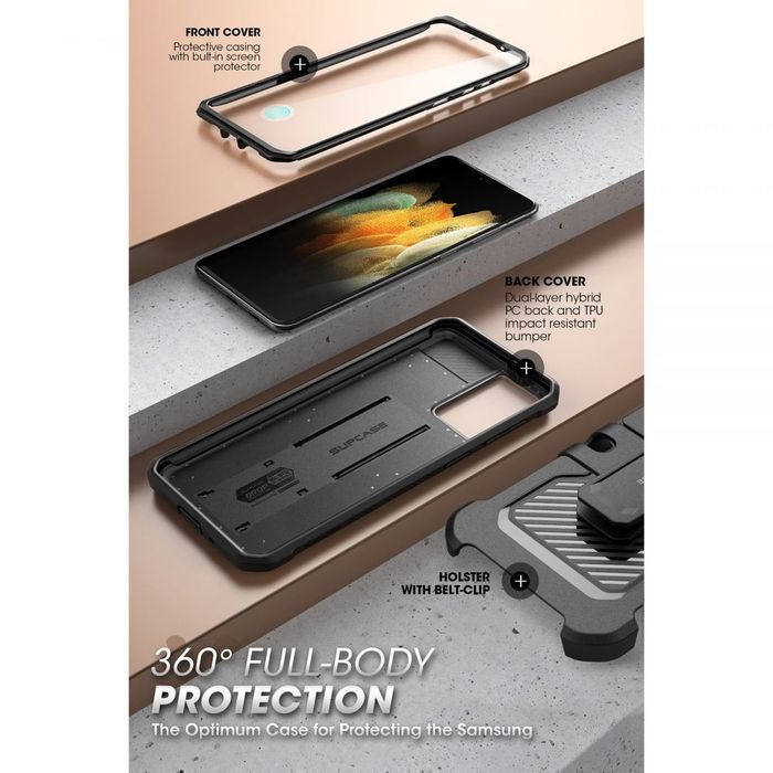 Etui Supcase Unicorn Beetle Pro do Samsung Galaxy S21 Fe - Czarny