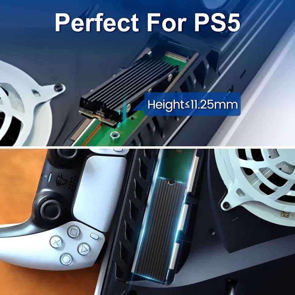 Радіатор охолодження SSD M.2  2280 + термопрокладки сумісність із PS5
