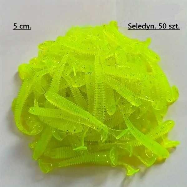 Wędkarskie gumy .50 szt. 5 cm. 3 kolory