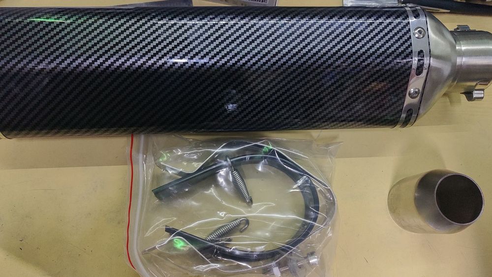 Труба выхлопная, мото, скутер, тюнинг, карбон