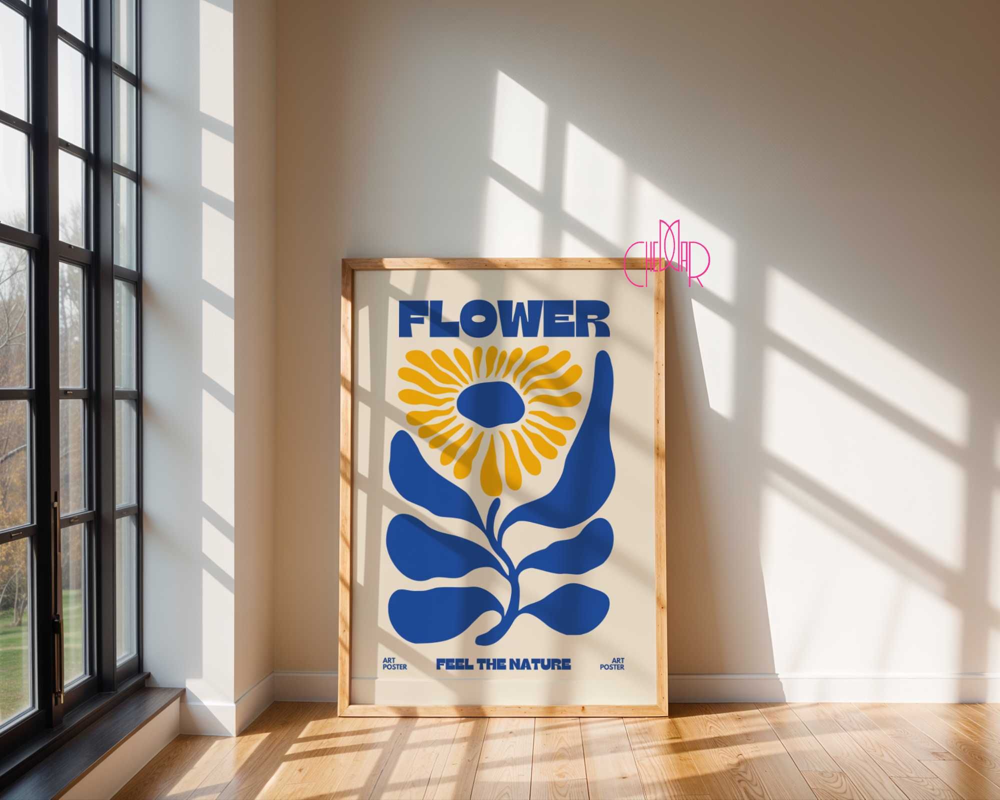 Plakat Market Kwiatowy ,,Flower Market", Poczuj naturę, 30x40
