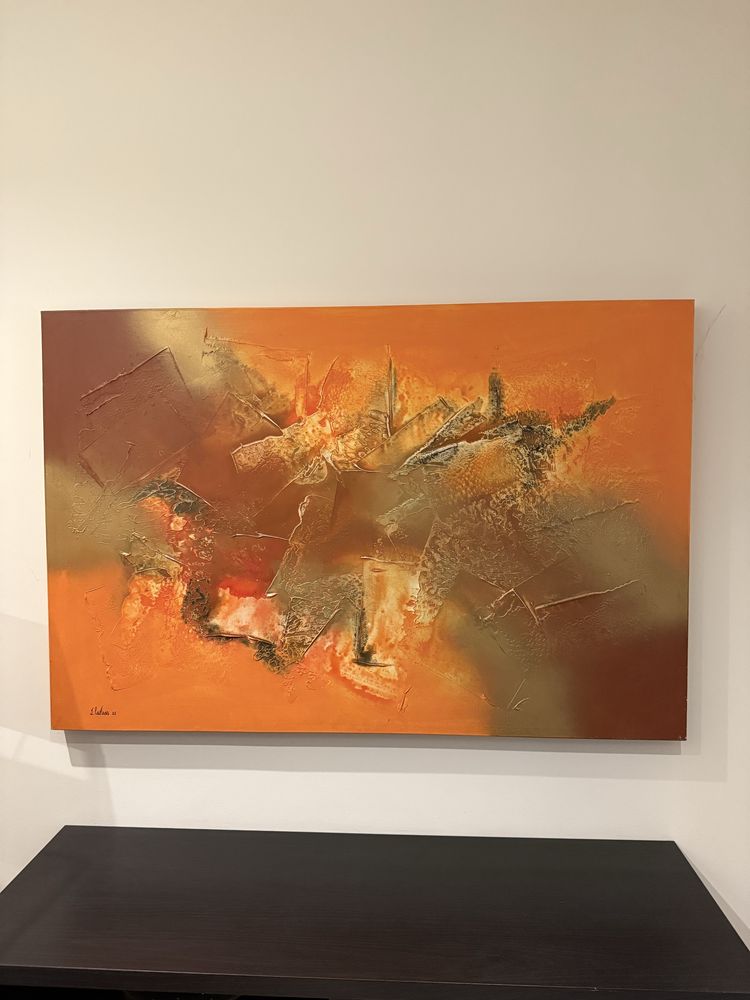 Quadro em tons alaranjados