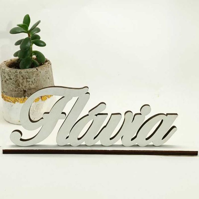 Nome personalizado decorativo 12 cm de comprimento