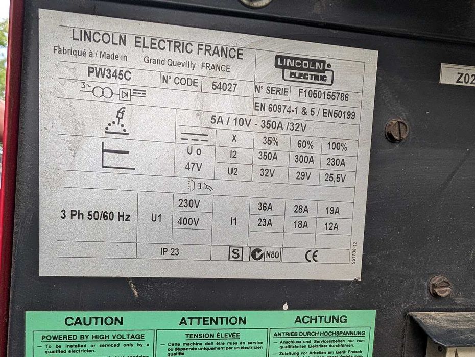 Spawarka migomat Lincoln Power Wave 345C
