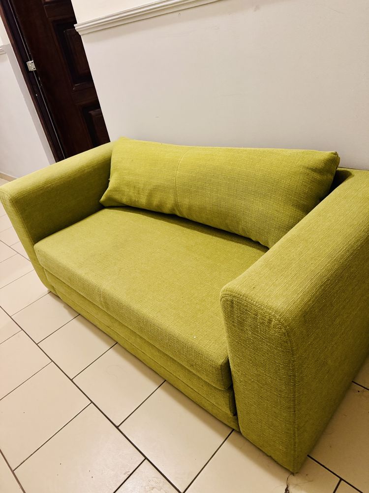 Sofa IKEA zielona rozkładana ASKEBY