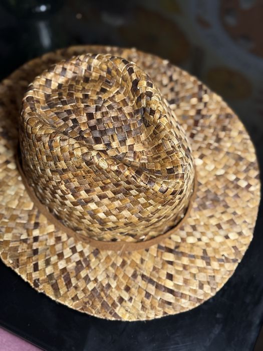 Итальянская шапка панама головной убор ковбой на пляж натурал солома