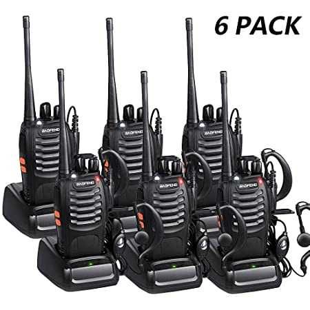 KIT 6x Walkie Talkies - Intercomunicadores Rádio + Acessórios - NOVOS