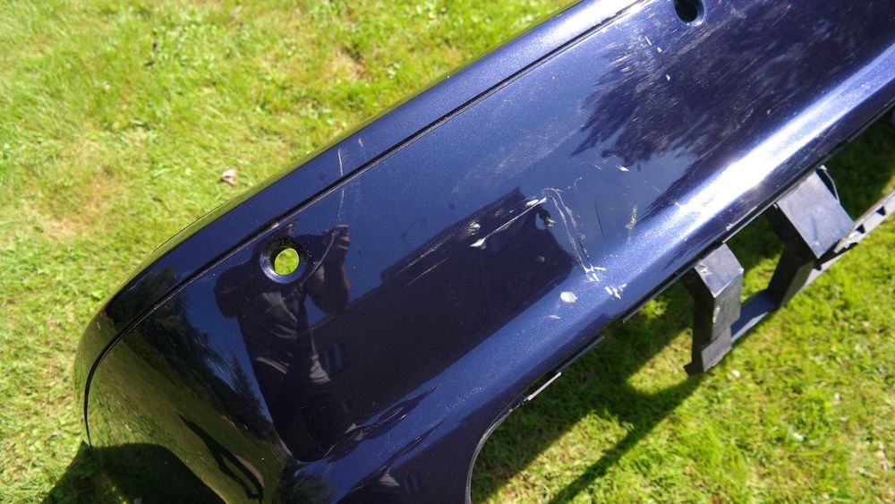 BMW E46 Coupe M-Pakiet – zderzak tył oryginał OE, skorupa, Orientblau