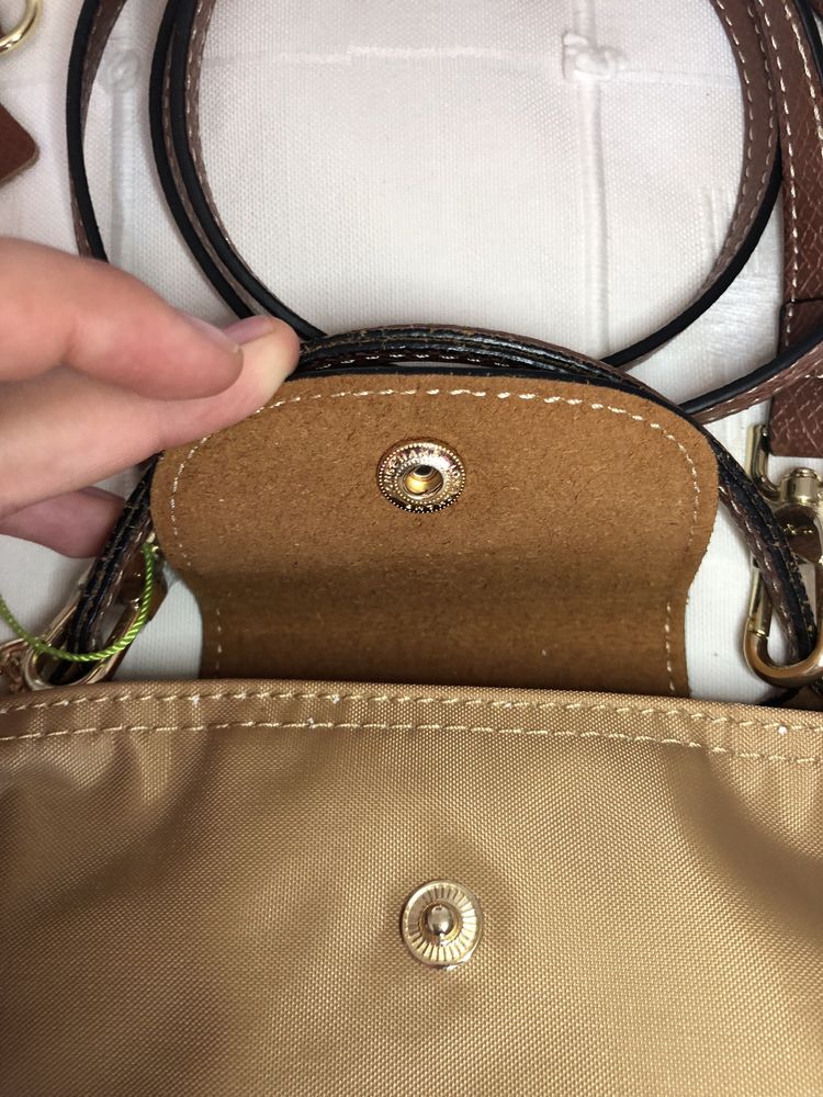 Mala longchamp le pliage camel/castanho XS