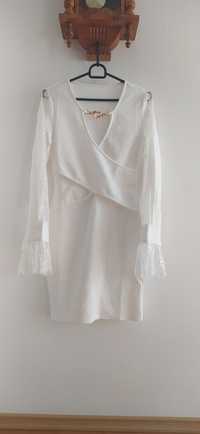 Biała elegancka sukienka M