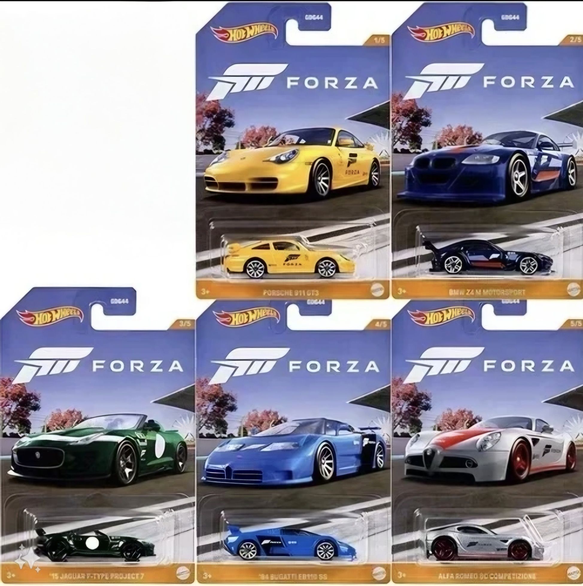 Hot Wheels Forza cały set 5szt.