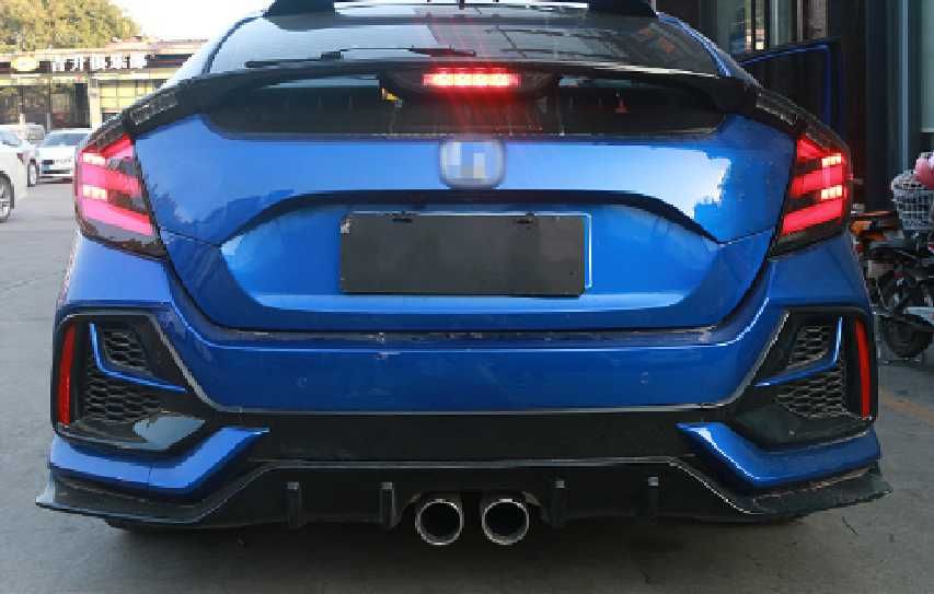 Spoiler Zderzaka Tylnego Tył Dyfuzor Honda Civic X Type-R