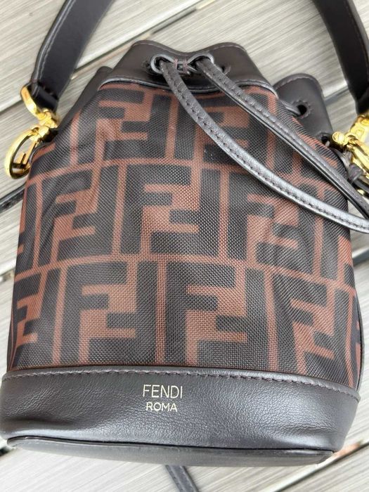 Fendi Mesh Vitello Mon Tresor Mini Bucket Bag
