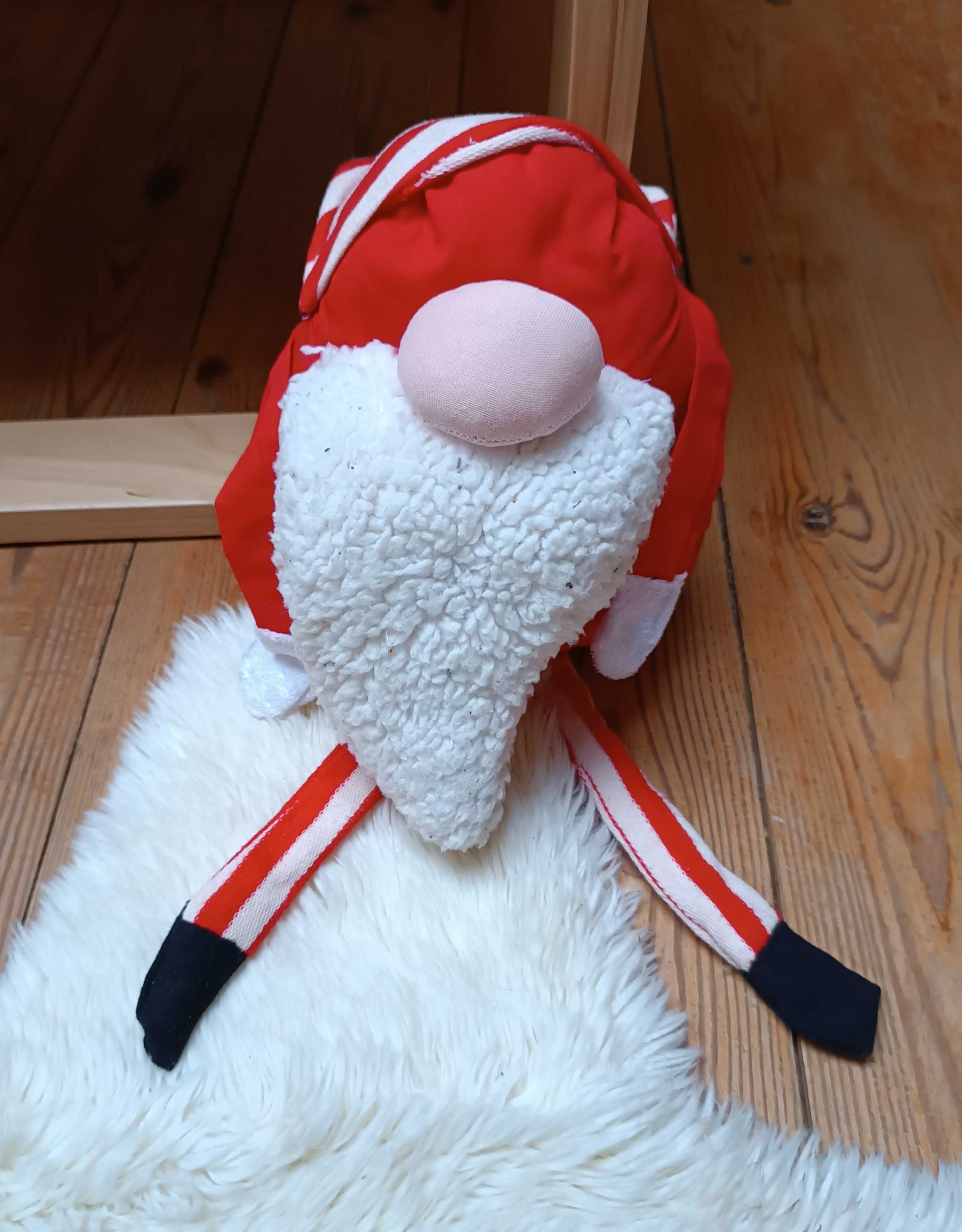 Maskotka przytulanka pluszak Skrzat Święty Mikołaj krasnal Handmade