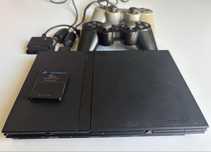 Playstation 2 slim ps2 memory card 8MB dwa oryginalne pady FMCB