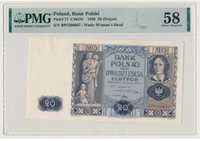 Banknot 20zl 1936r, PMG 58