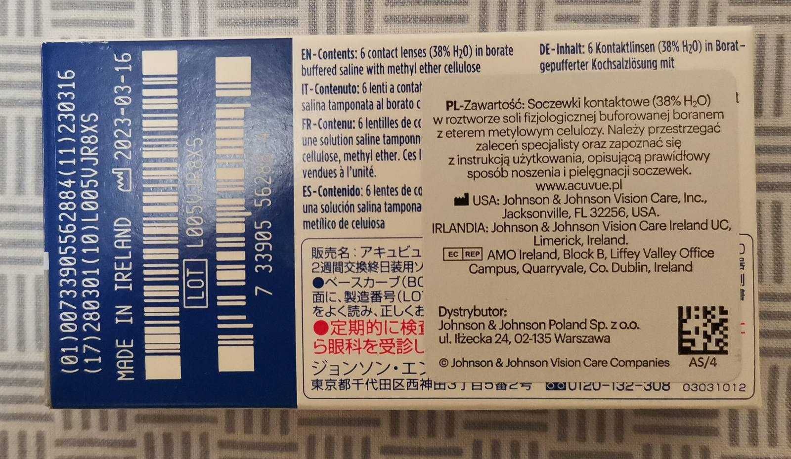 Двухнедельные контактные линзы Acuvue Oasys with Hydraclear