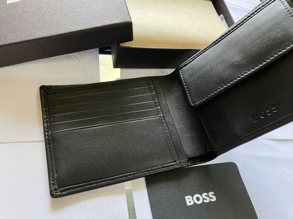 Hugo Boss skorzany męski portfel Nowy Okazja