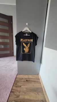 Koszulka damska M (38) Playboy bluzka na krótki rękaw T-shirt