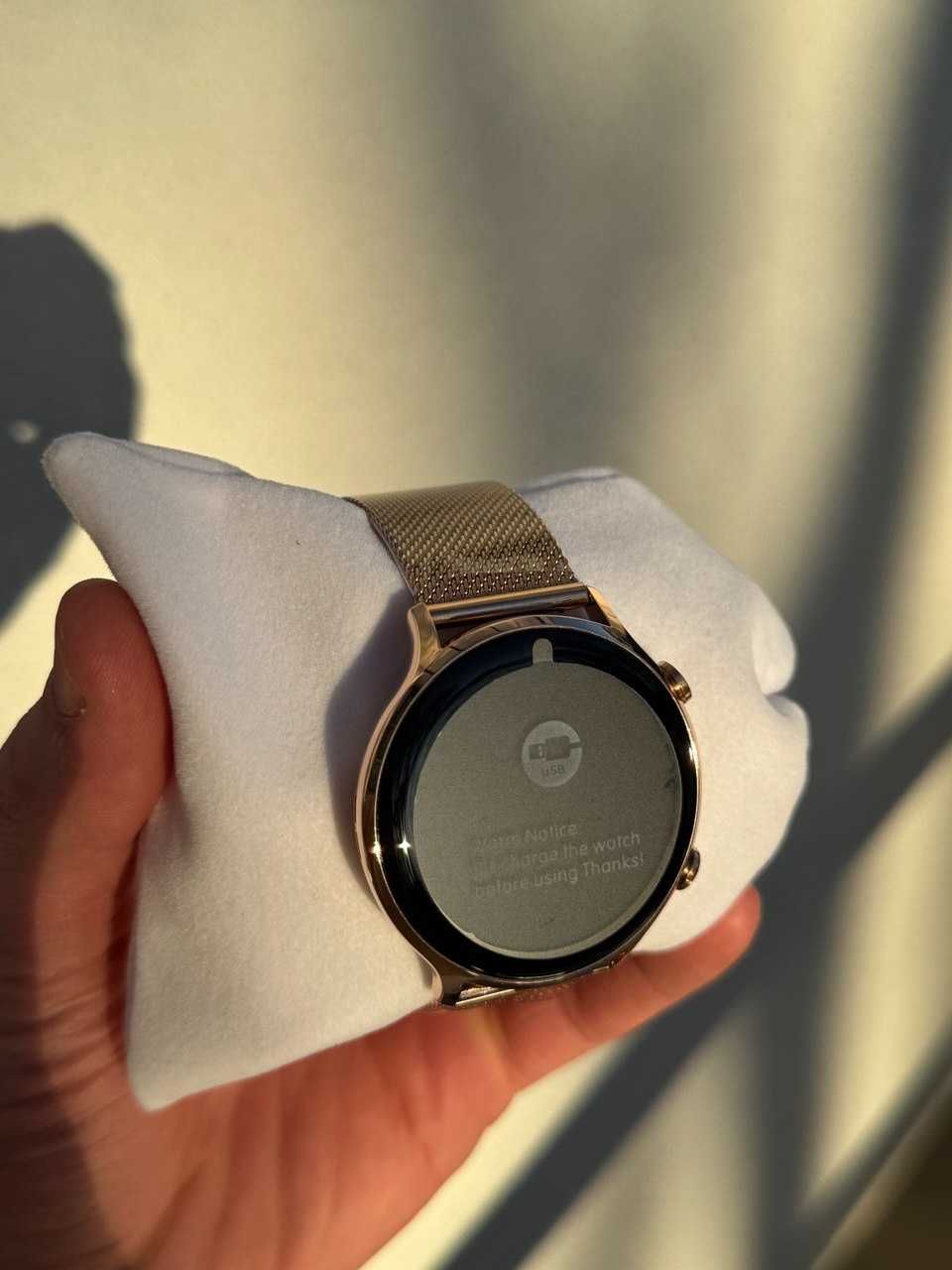 NOWY Smartwatch damski zegarek złoty IP67 rozmowy 4 paski w zestawie