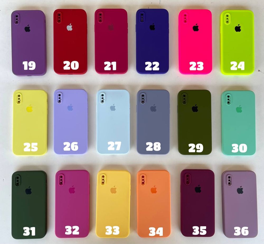 Чехол с квадратными бортиками на айфон X,XS silicone case