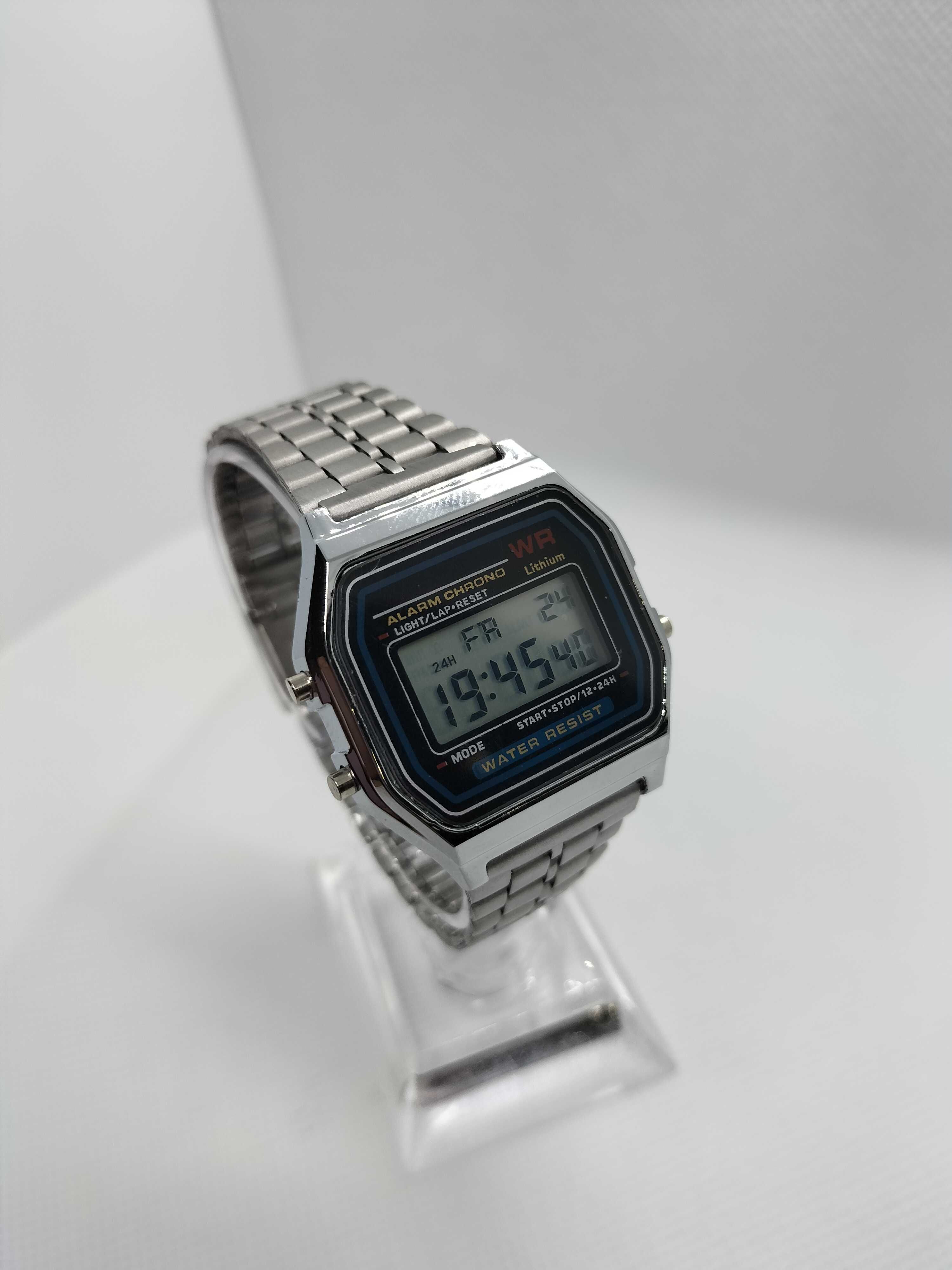Nowy Srebrny Męski Zegarek Retro Okazja
