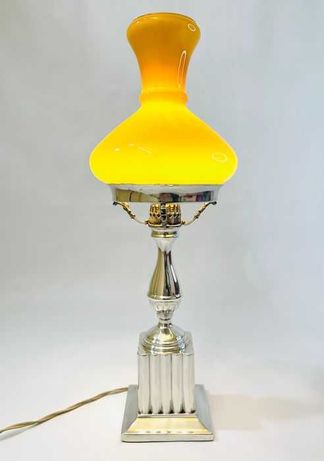 100-letnia srebrna (0.925) lampa z abażurem
