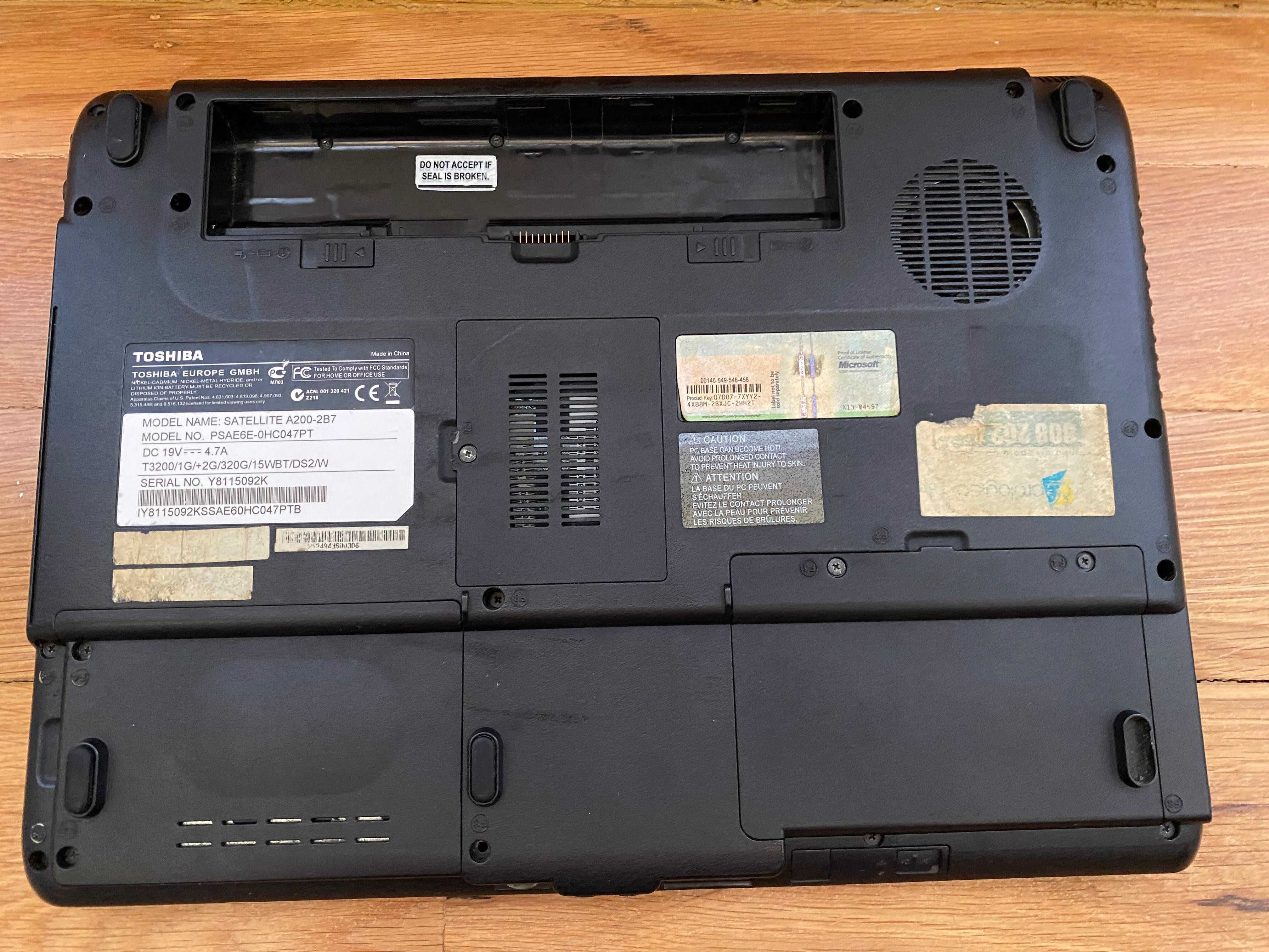 Portatil Toshiba Satellite a200-2b7