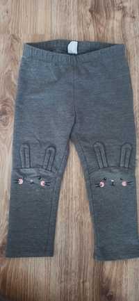 Legginsy króliczki H&M 86